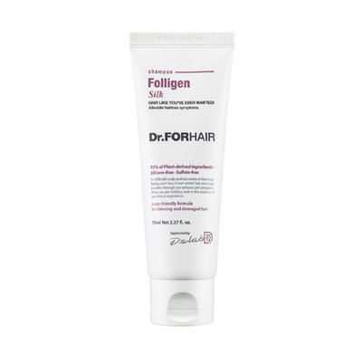 Dr.FORHAIR Folligen Silk Shampoo - Шампунь для сухого та пошкодженого волосся 70мл 00000118 фото