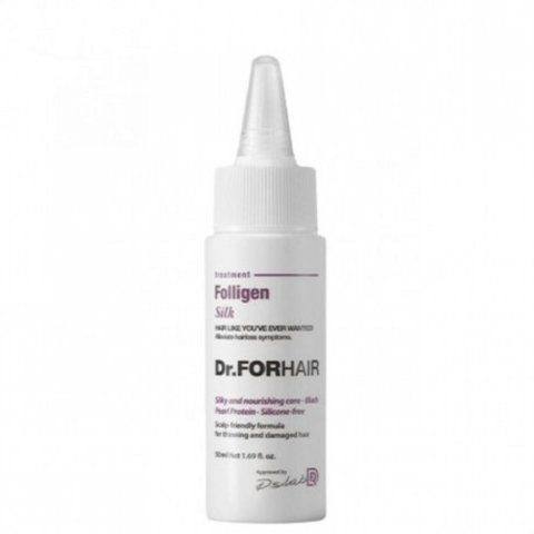 Dr.FORHAIR Folligen Silk Treatment - Відновлююча маска - кондиціонер для пошкодженого волосся 50мл 00000120 фото