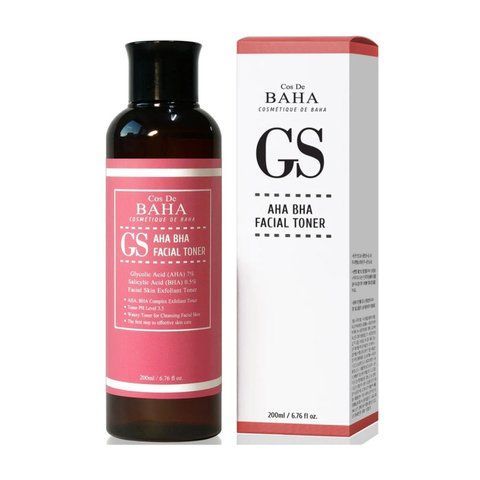 COS DE BAHA AHA BHA Facial GS Toner 200 мл - Відлущуючий тонер з 7% гліколевої кислоти та 0,5% саліцилової кислоти 00000352 фото