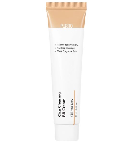 PURITO Cica Clearing BB Cream #15 Light Beige - BB-крем з центеллою 30ml 00000654 фото