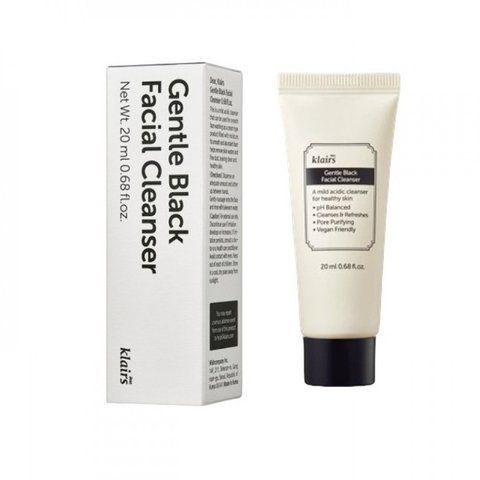 DEAR, KLAIRS Gentle Black Facial Cleanser - Засіб для делікатного очищення обличчя 20мл  00000406 фото