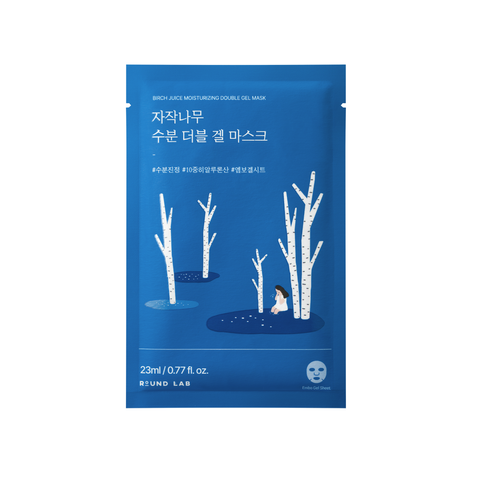 ROUND LAB Birch Juice Moisturizing Double Gel Mask - Зволожувальна гелева маска з березовим соком 23 ml 00002042 00002042  фото